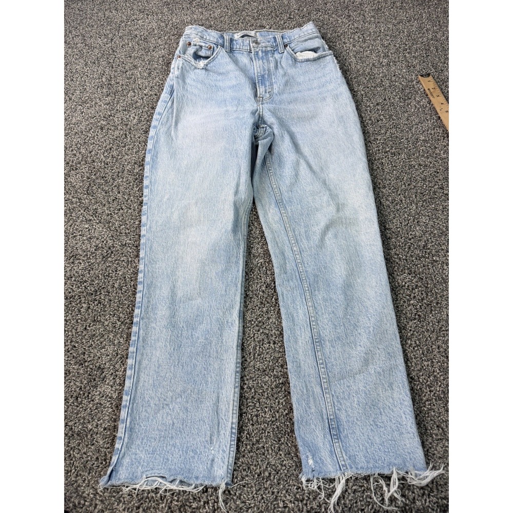 Abercrombie & Fitch The 90s Straight Ultra High Rise Jeans Women's Size 28 Blue